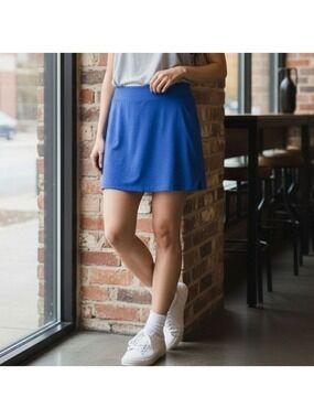 Spandex blue Pickleball Travelwear stretchy L skort